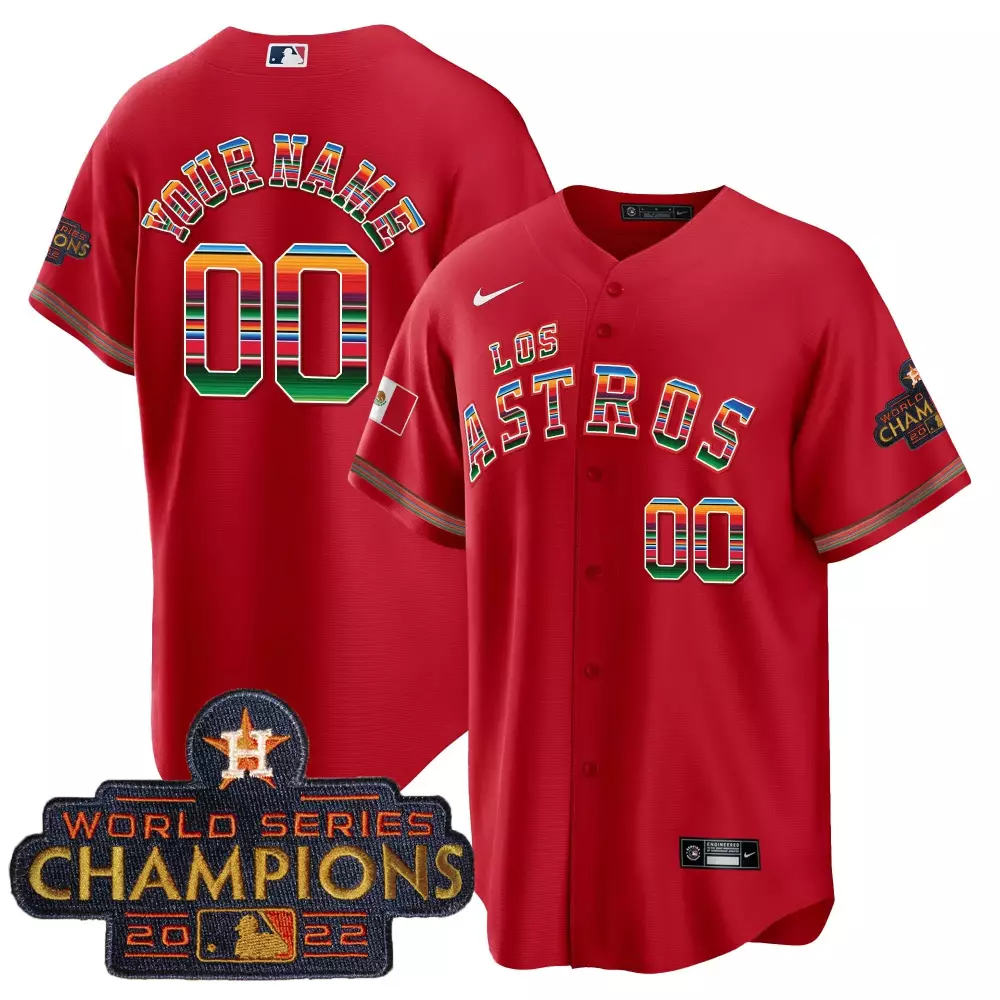 Red Men Houston Astros Aztec Warrior Skull Vapor Premier Custom Jersey V2 | Printed Limited Edition | Fan Gear for Men, Women & Youth