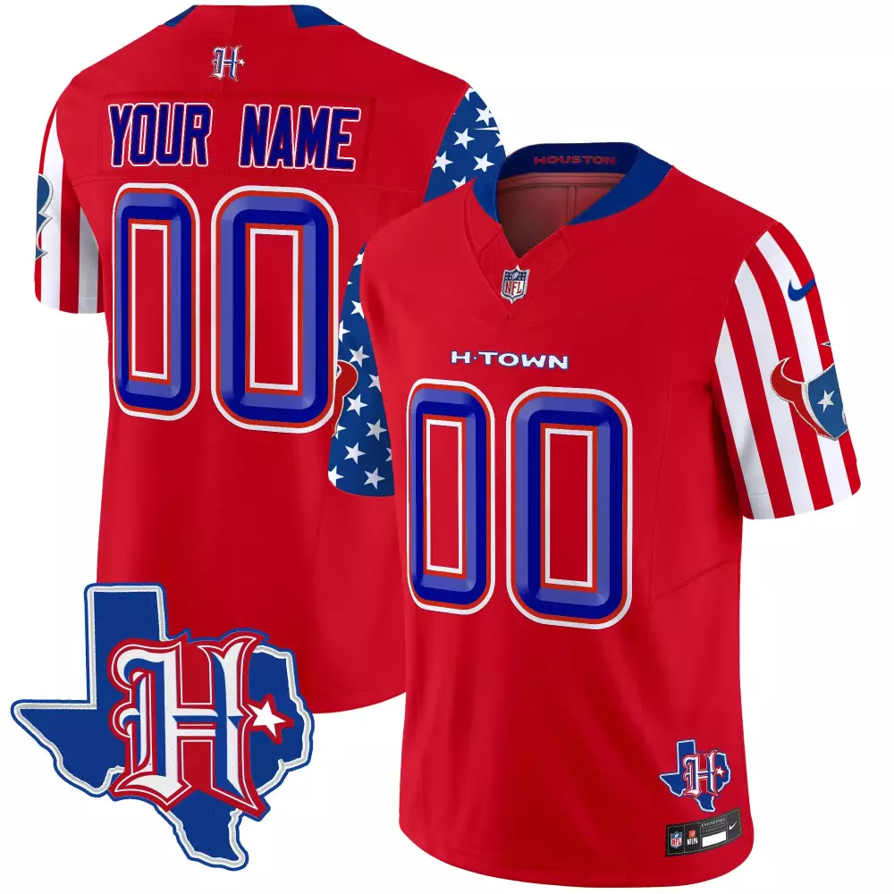 red men houston texans american style vapor limited custom jersey all stitched