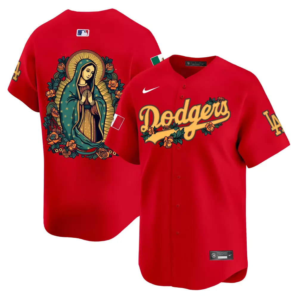 Los Angeles Dodgers Red Mexico Flex Base Limited Custom Jersey | All Stitched | For Men, Women & Youth