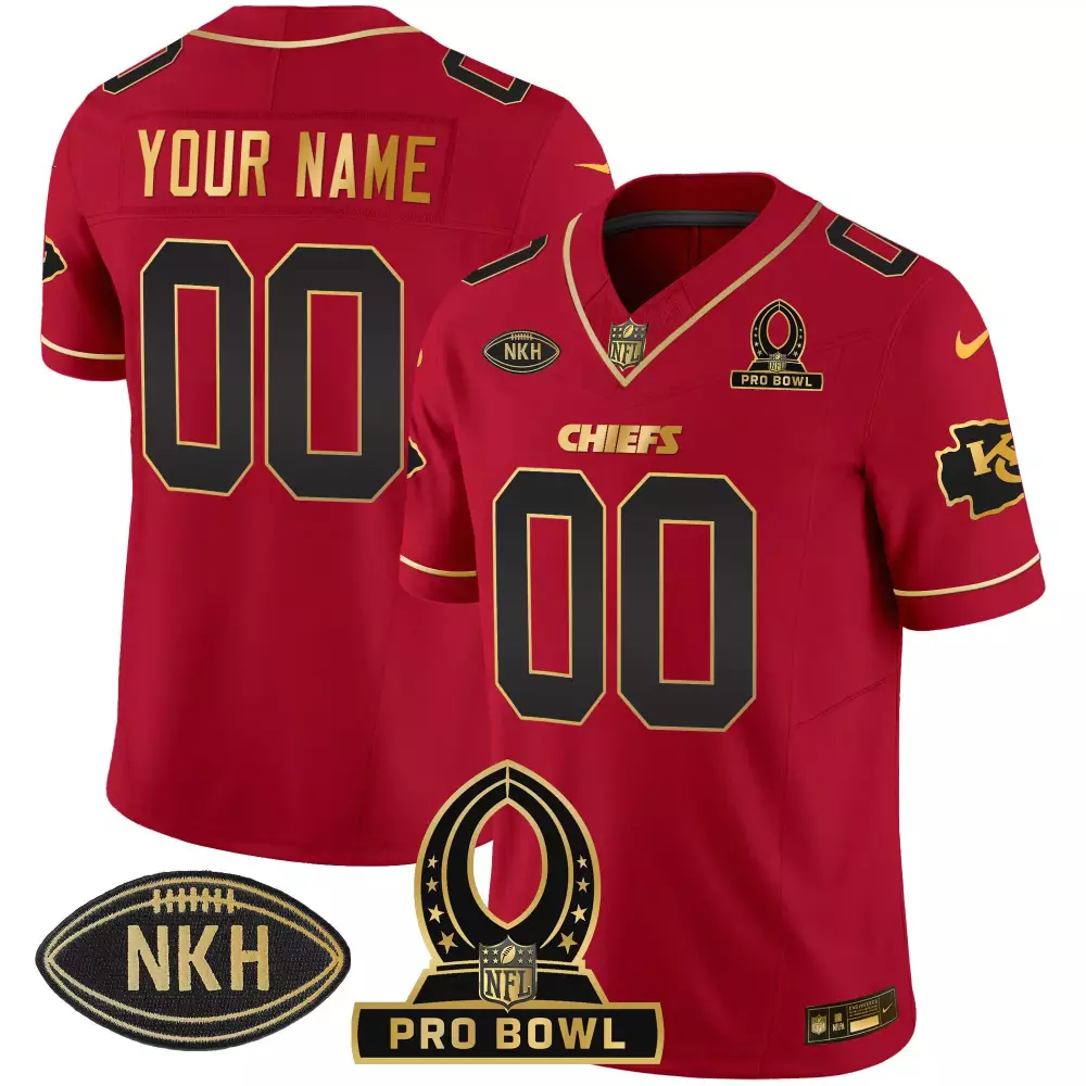 2024 Pro Bowl Patch Kansas City Chiefs Youth Vapor Jersey | Stitched Fan Gear for Men, Women & Youth