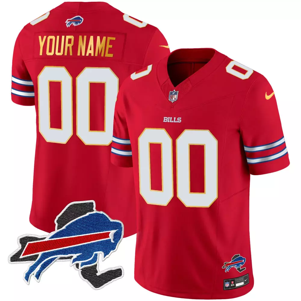 red women buffalo bills 60th anniversary patch vapor limited custom jersey all stitched