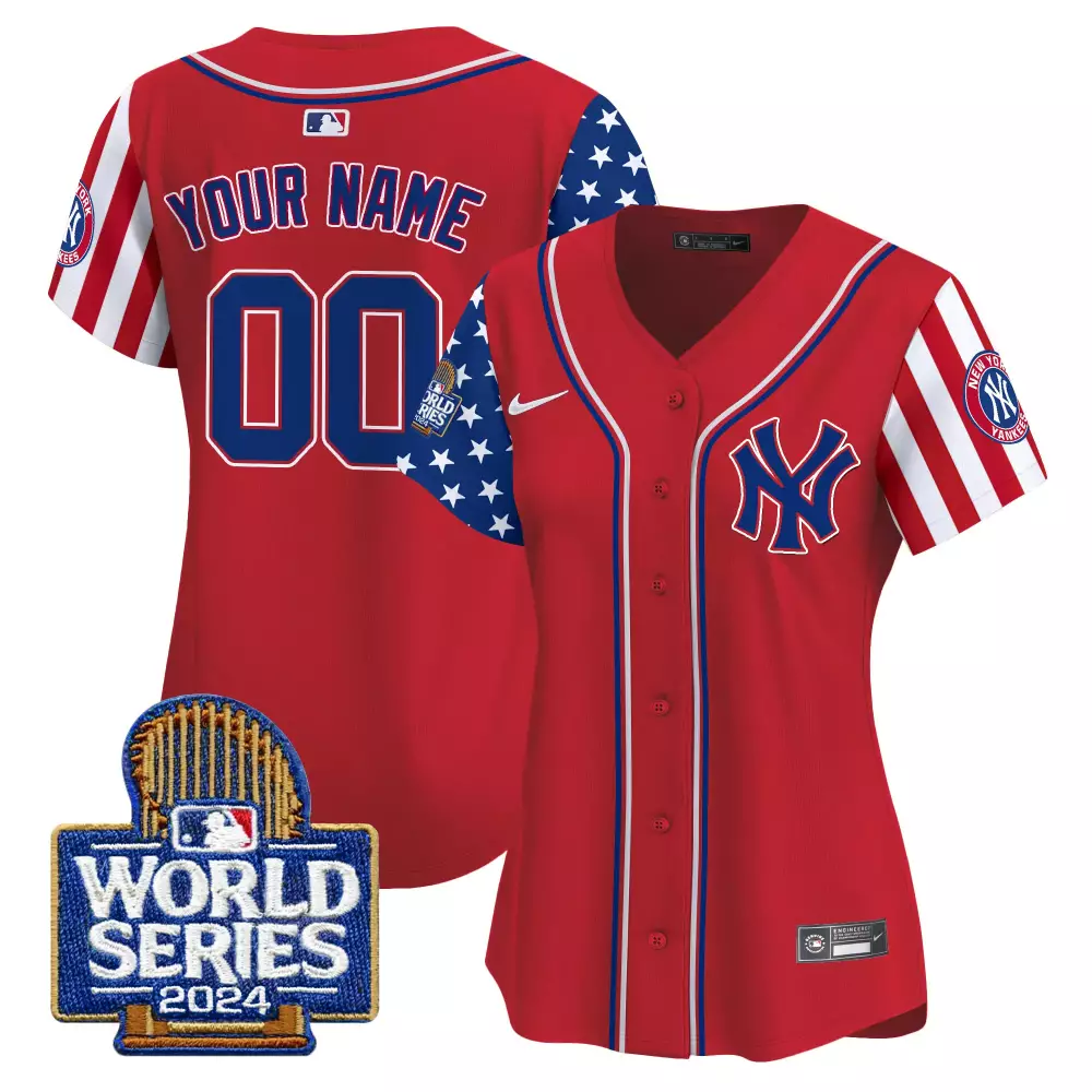 red women new york yankees american style 2024 world series vapor premier limited custom jersey all stitched