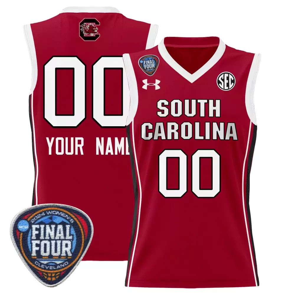 red men south carolina gamecocks 2024 national champions basketball custom jersey women patch all stitched