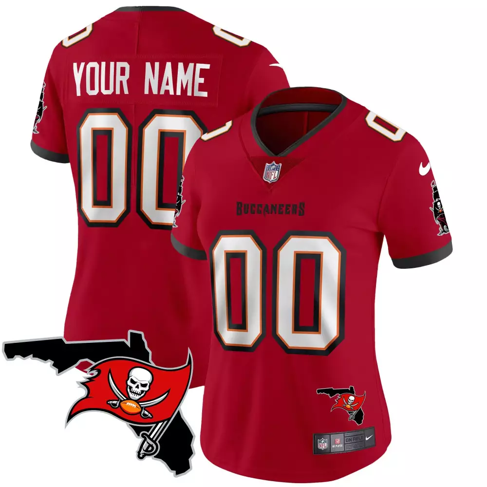 red women tampa bay buccaneers florida patch vapor limited custom jersey all stitched