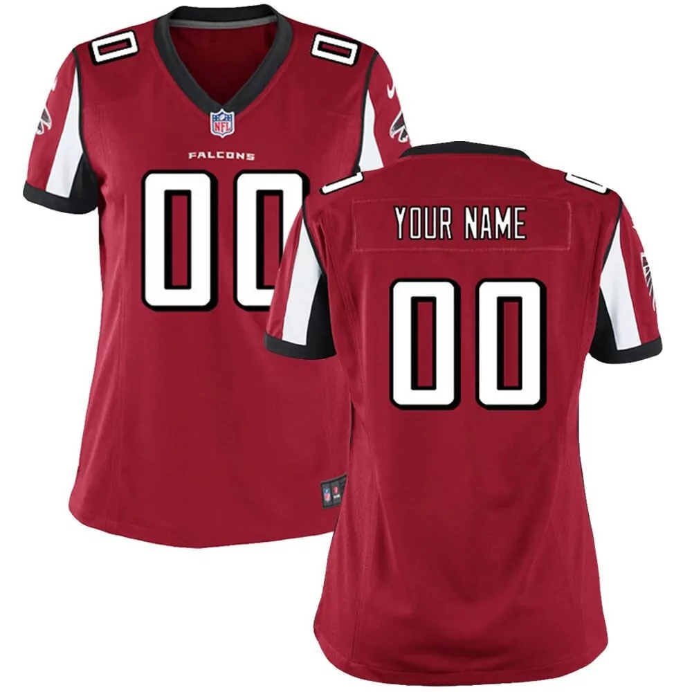 red white youth atlanta falcons split red white custom jersey all stitched