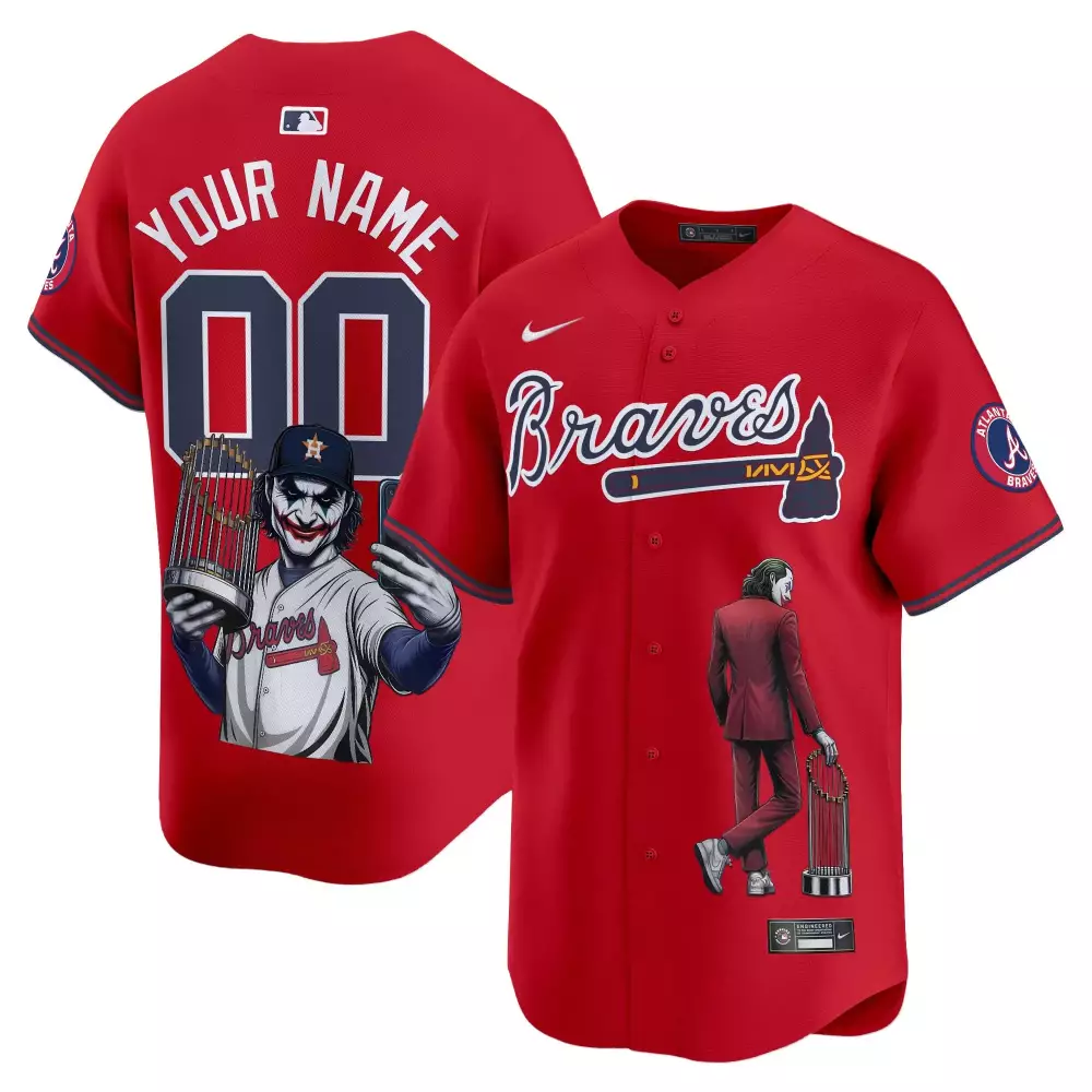 red youth atlanta braves dragon ball son goku vapor premier limited custom jersey printed