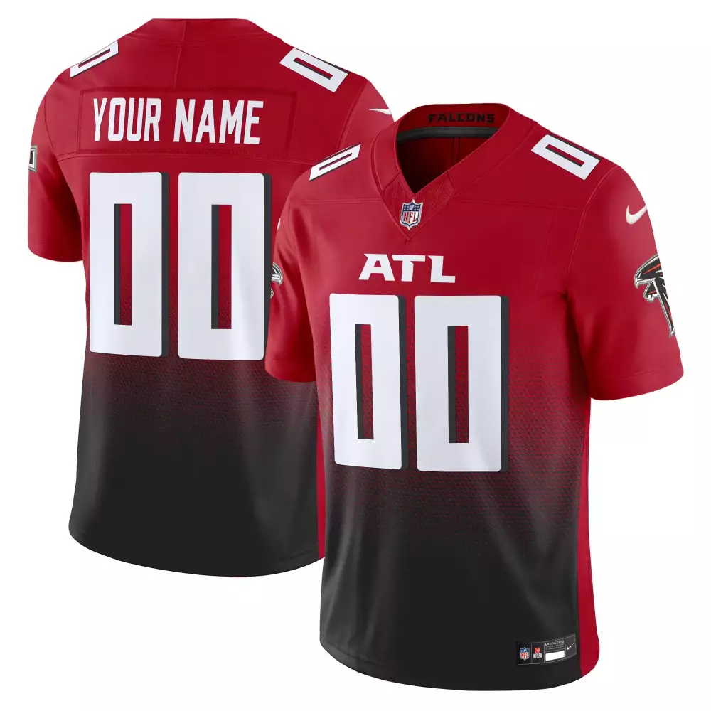 red white youth atlanta falcons split red white custom jersey all stitched