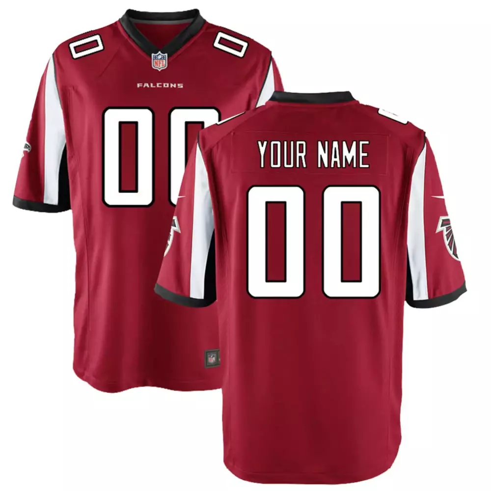red white youth atlanta falcons split red white custom jersey all stitched