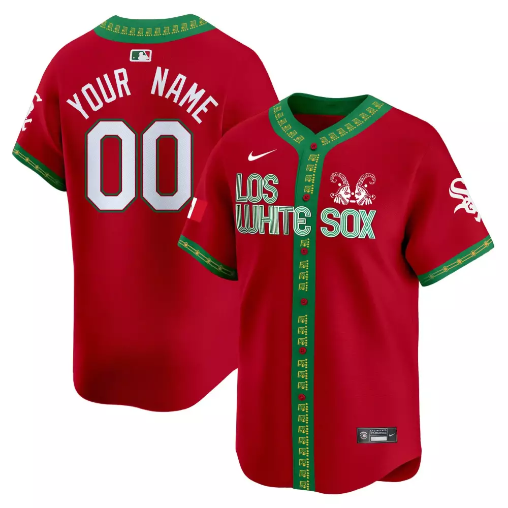 Red Chicago White Sox Mexico Jersey | Vapor Premier Limited Custom | All Stitched for Youth | For Youth