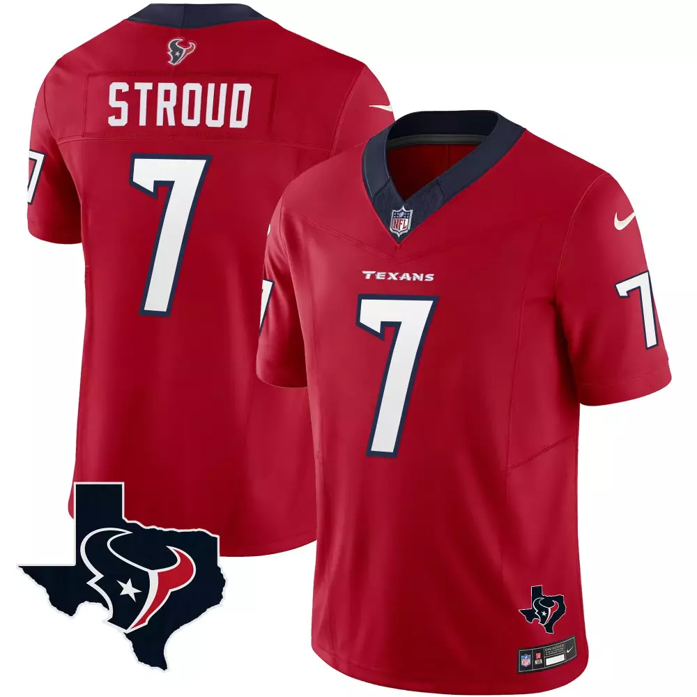 red youth cj stroud houston texans vapor limited jersey all stitched