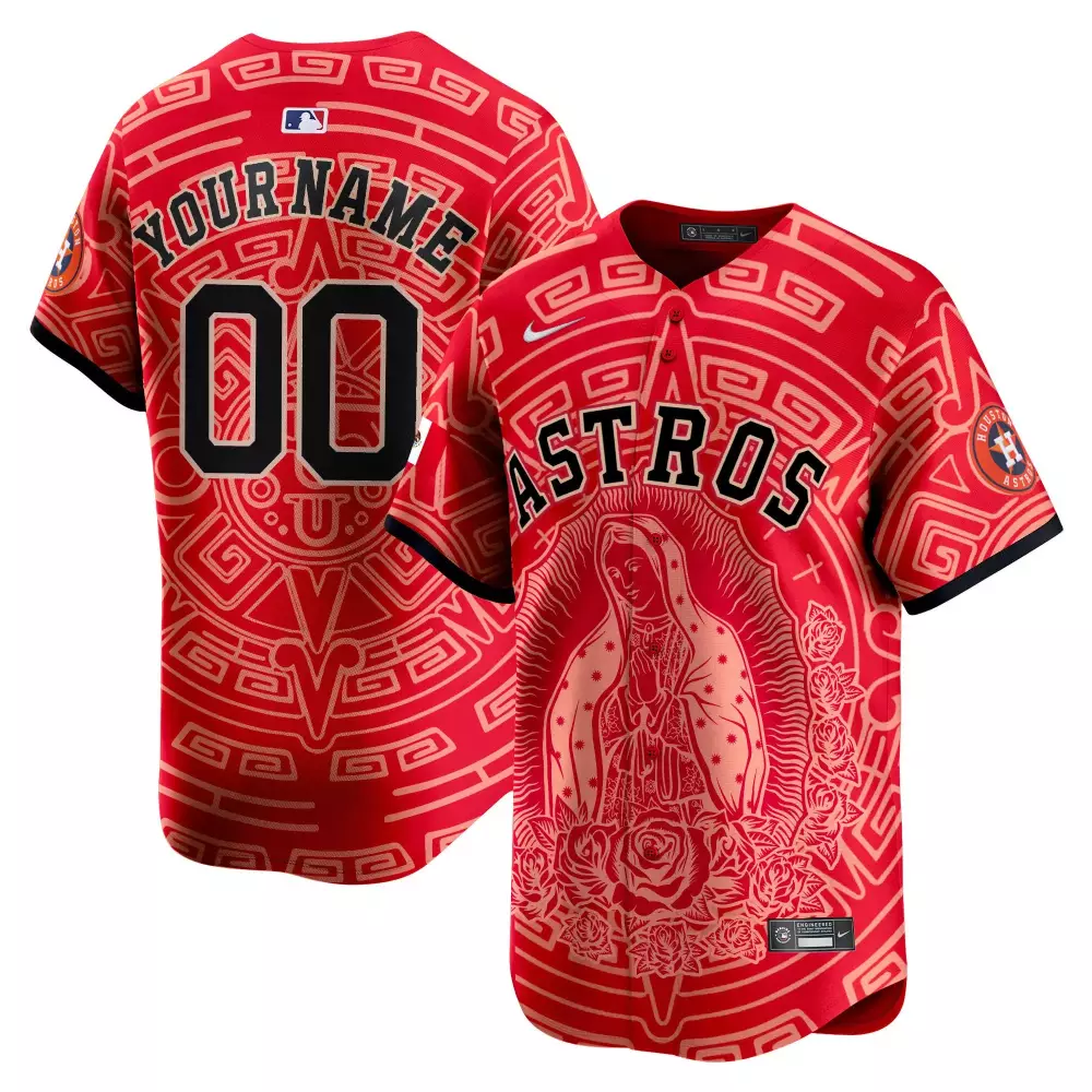 red youth houston astros mexico cinco de mayo vapor premier limited custom jersey printed