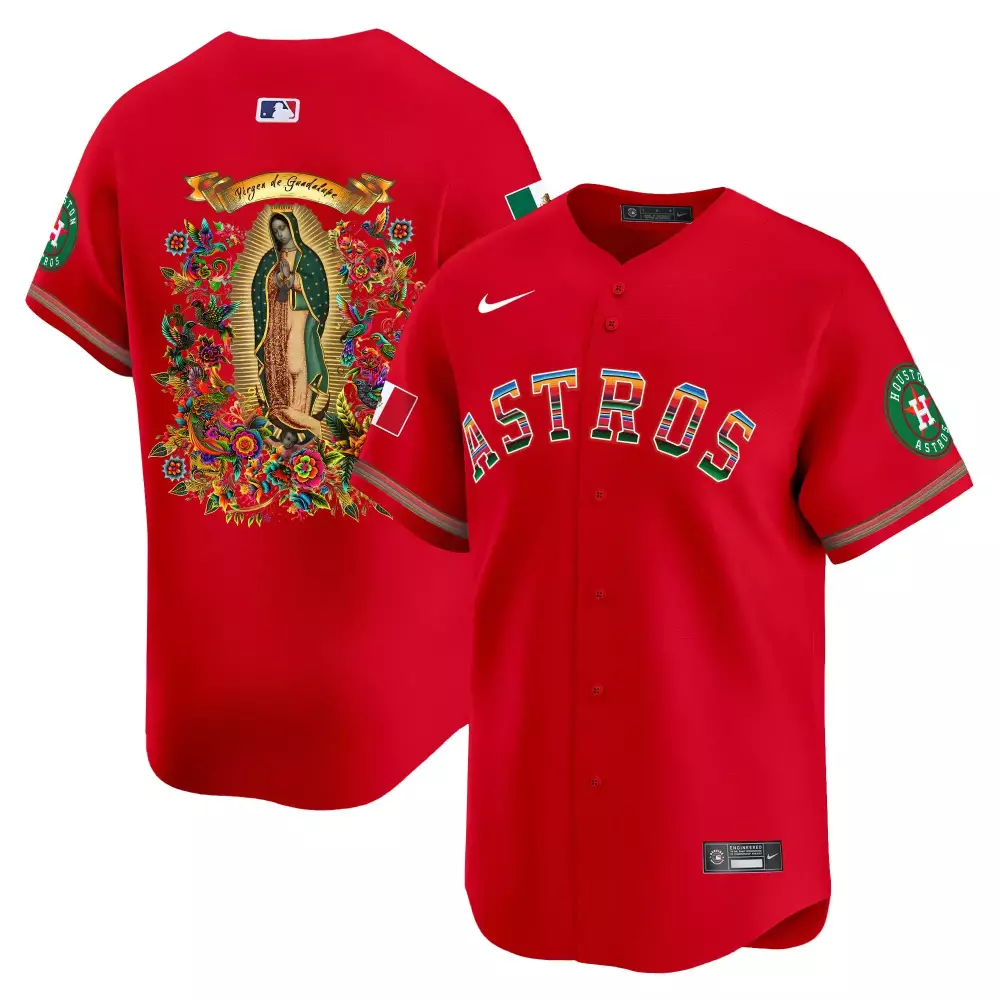 red youth houston astros mexico cinco de mayo vapor premier limited custom jersey printed