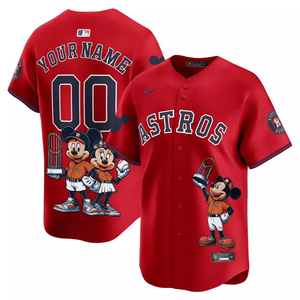 Youth Houston Astros Mickey Vapor Premier Limited Jersey | Custom Red Design | Ideal Fan Gear for Men, Women & Youth