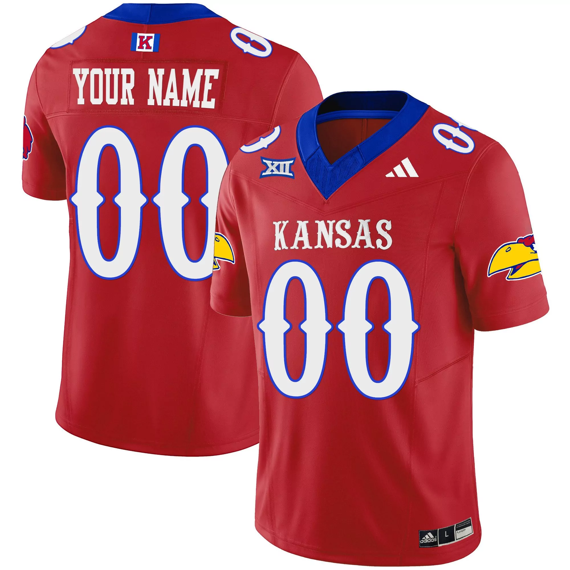red men kansas jayhawks blackhawk vapor limited custom jersey all stitched