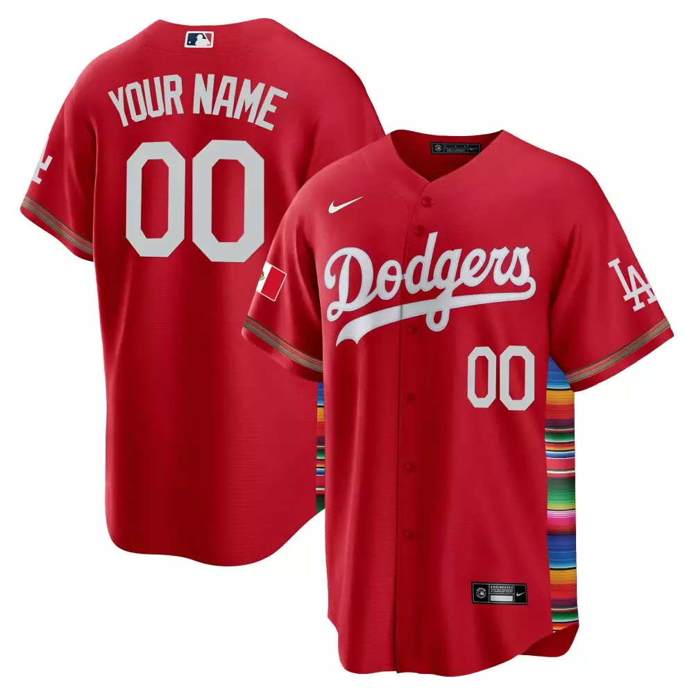 Los Angeles Dodgers Mexico Cool Base Limited Jersey V2 | Stitched Red | Custom Fan Gear | For Men, Women & Youth