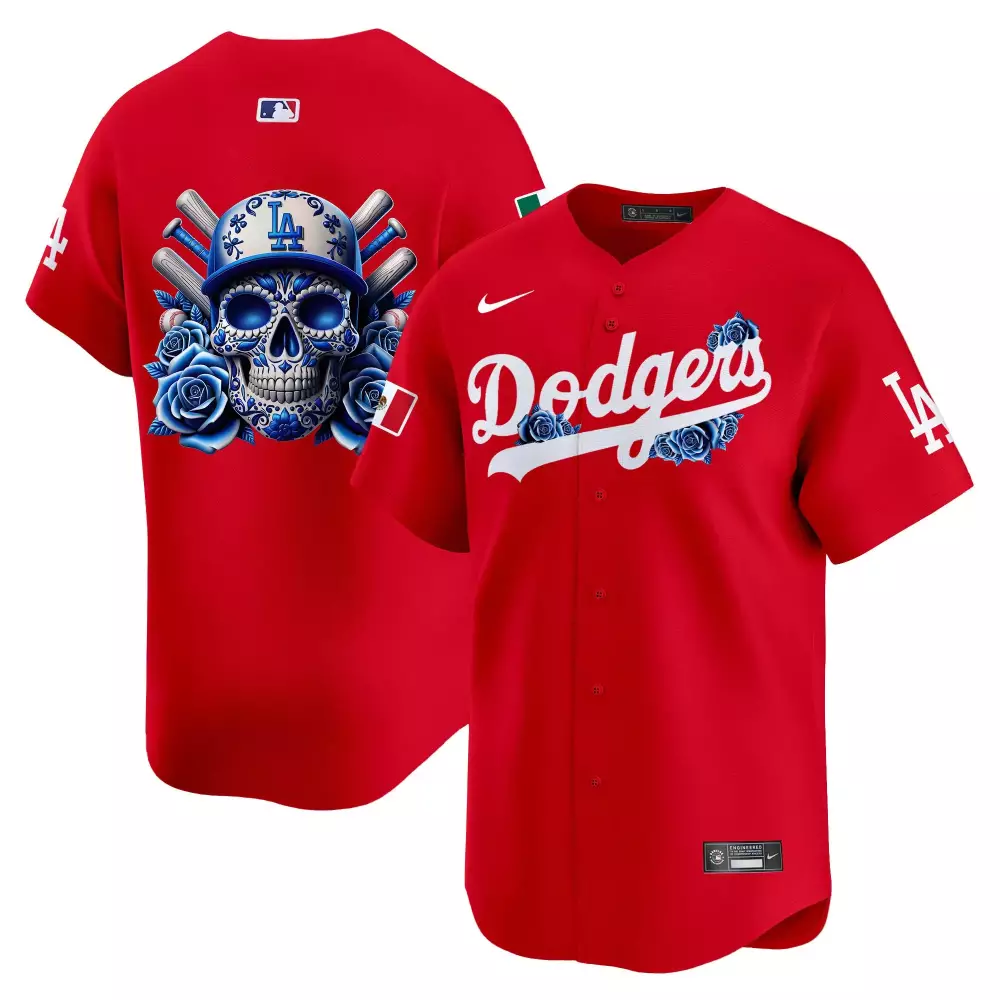 Youth Dodgers Skull Vapor Premier Jersey | Limited Edition Custom Design | Fan Gear for Men, Women & Youth