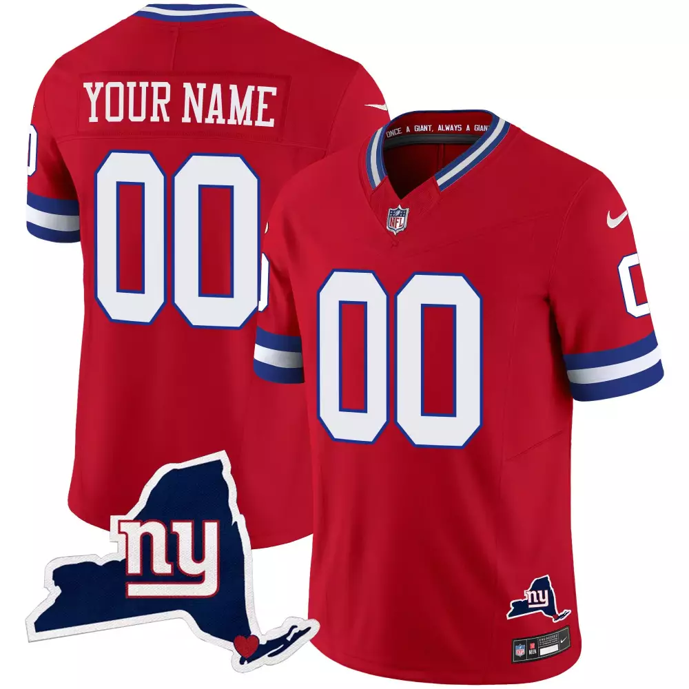 red youth new york giants new york state map patch limited custom jersey all stitched
