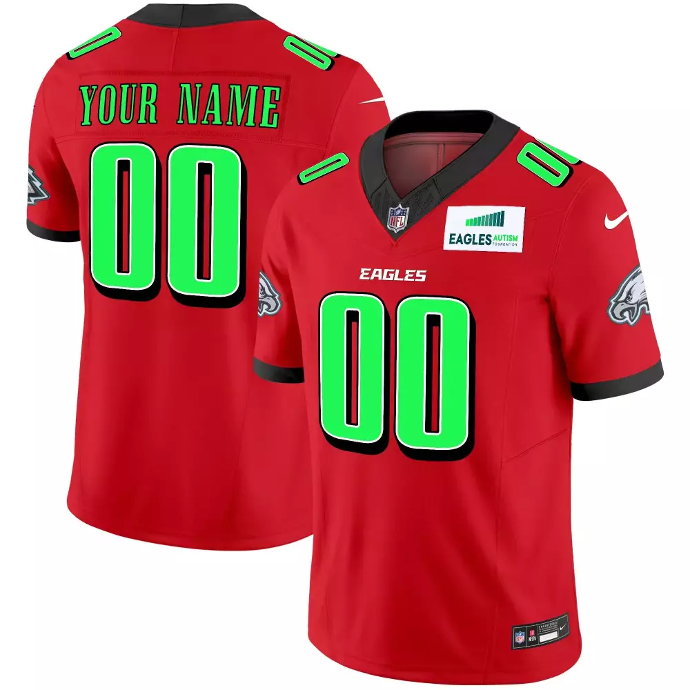 red men philadelphia eagles mexico gold kelly vapor custom jersey all stitched