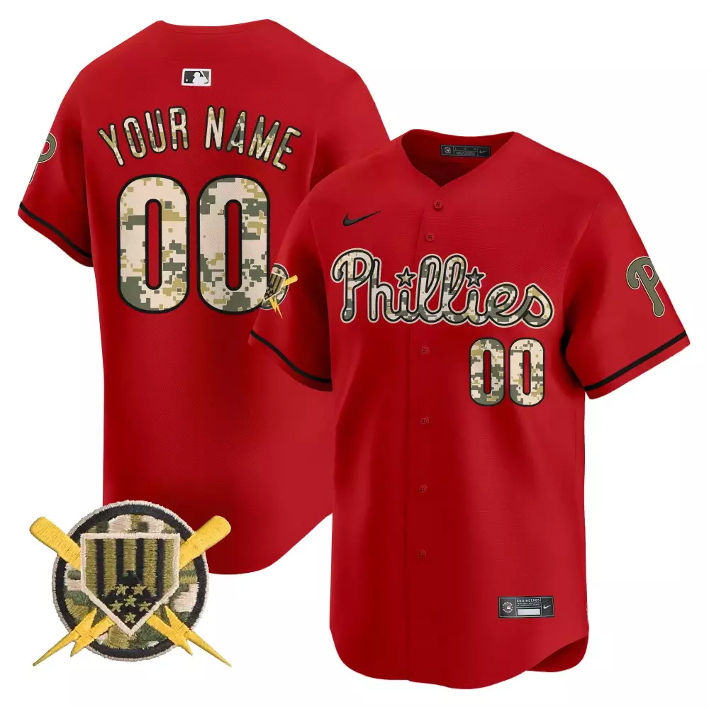 pinstripe men phillies armed forces day vapor premier limited custom jersey all stitched