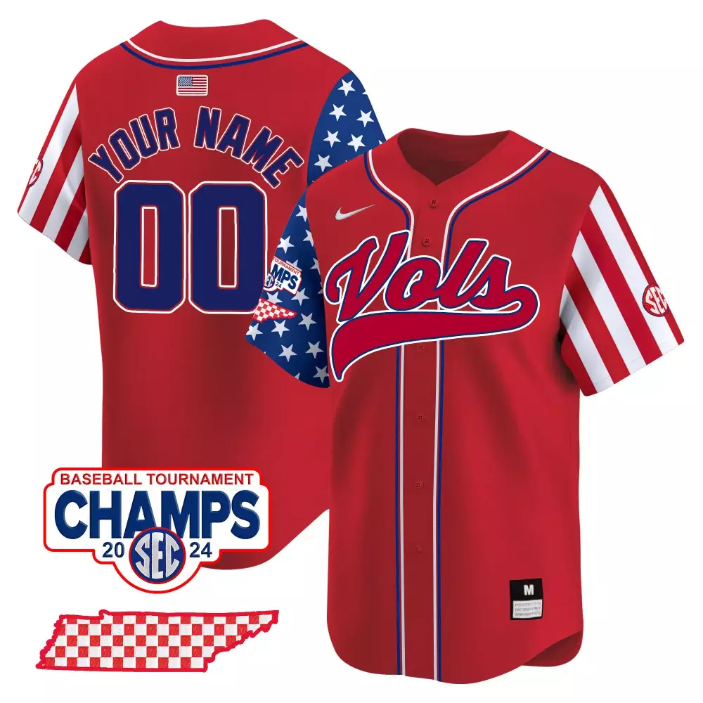 red youth tennessee volunteers 2024 independence day vapor premier limited custom jersey all stitched