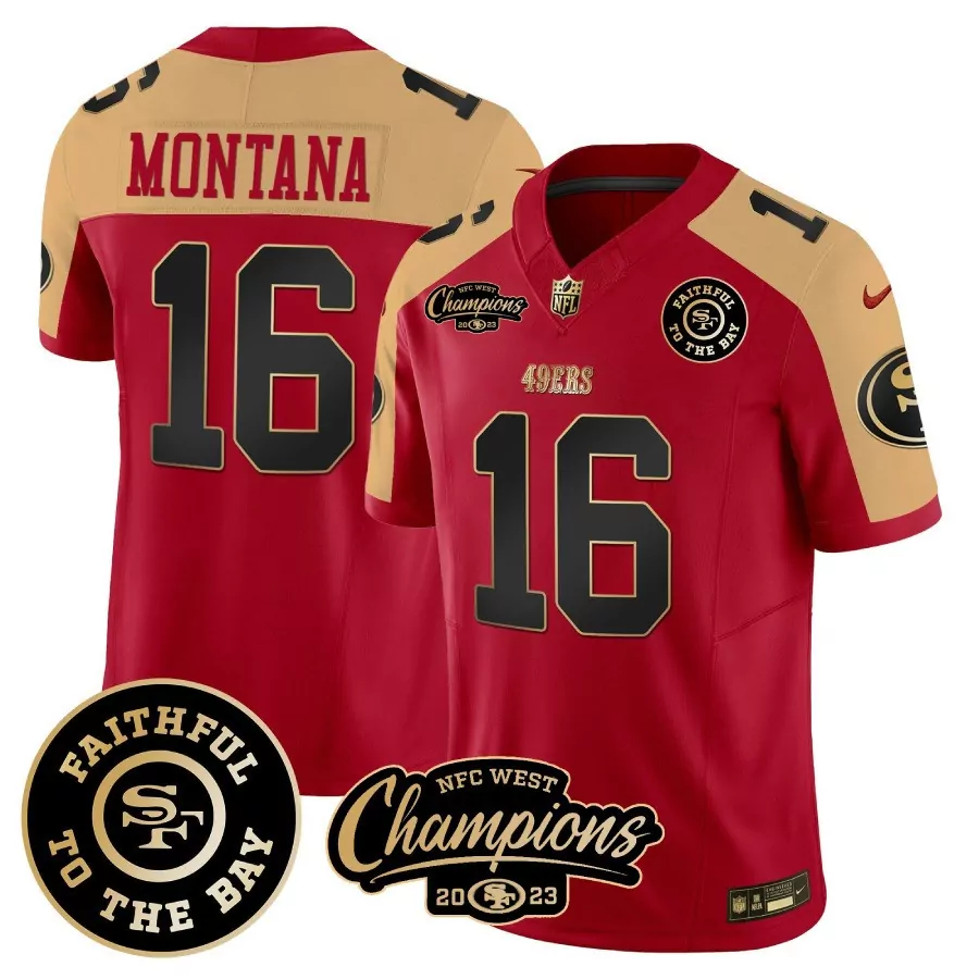Montana San Francisco 49ers Men's Vapor Limited Jersey | NFC West Champs Edition | Fan Gear | For Men, Women & Youth