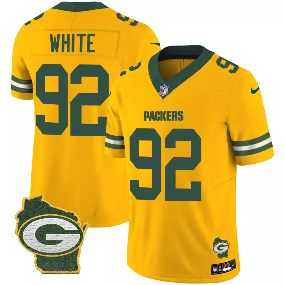 Reggie White Green Bay Packers Home Patch Vapor Jersey V3 | All Stitched Fan Gear | For Men, Women & Youth