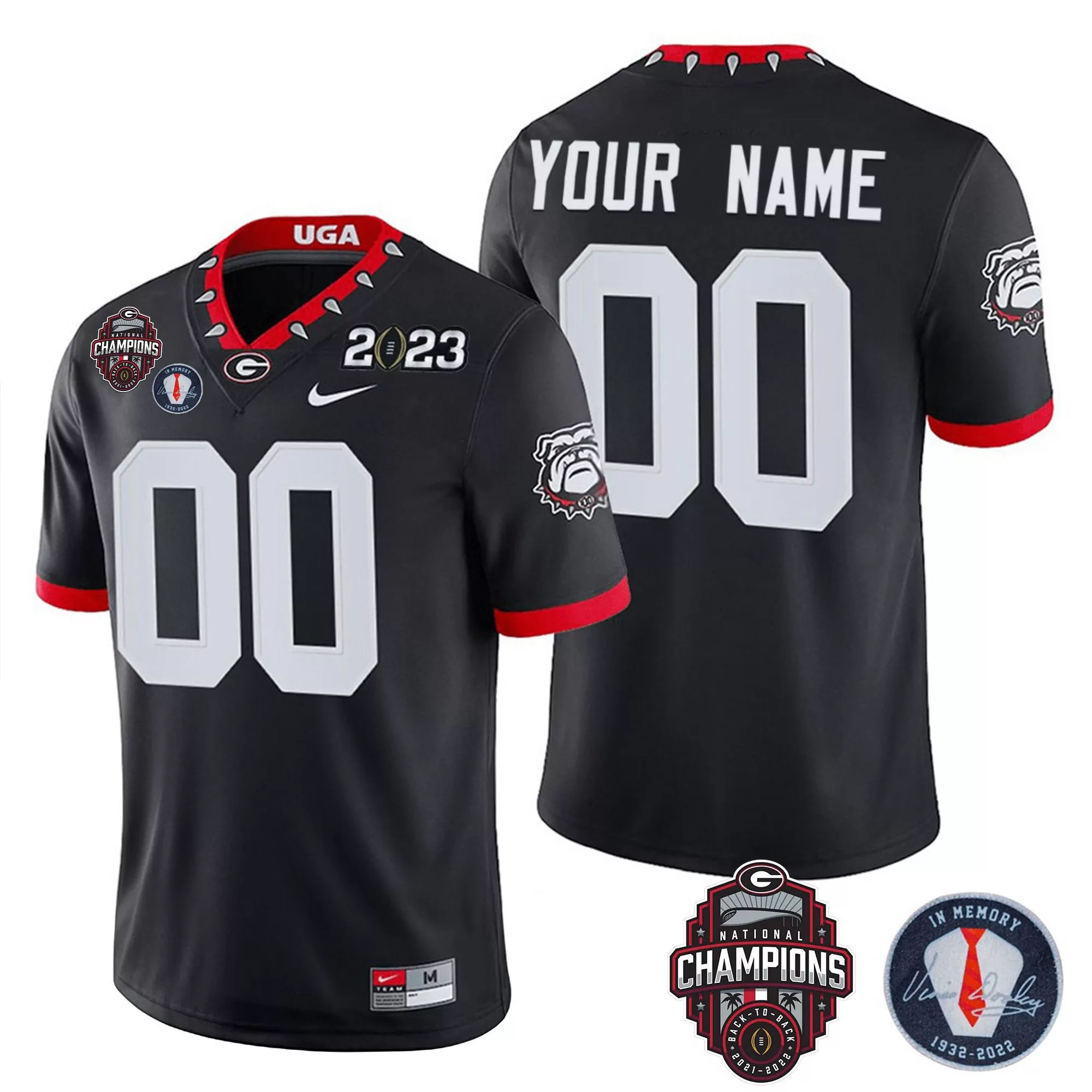 red youth georgia bulldogs checkerboard custom jersey all stitched