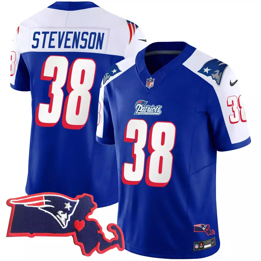rhamondre stevenson red youths new england patriots 1996 throwback limited vapor jersey all stitched