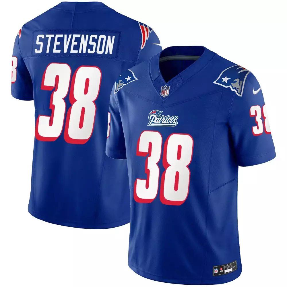 rhamondre stevenson red youths new england patriots 1996 throwback limited vapor jersey all stitched