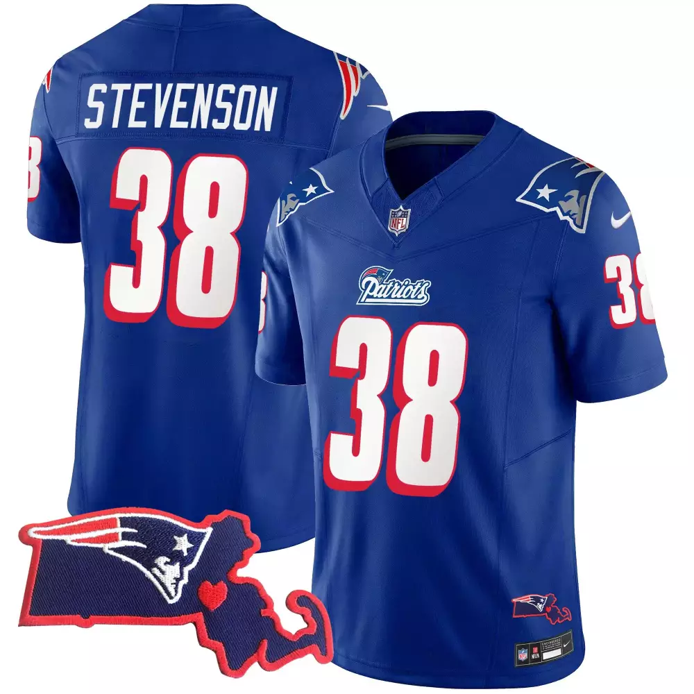 rhamondre stevenson red youths new england patriots 1996 throwback limited vapor jersey all stitched