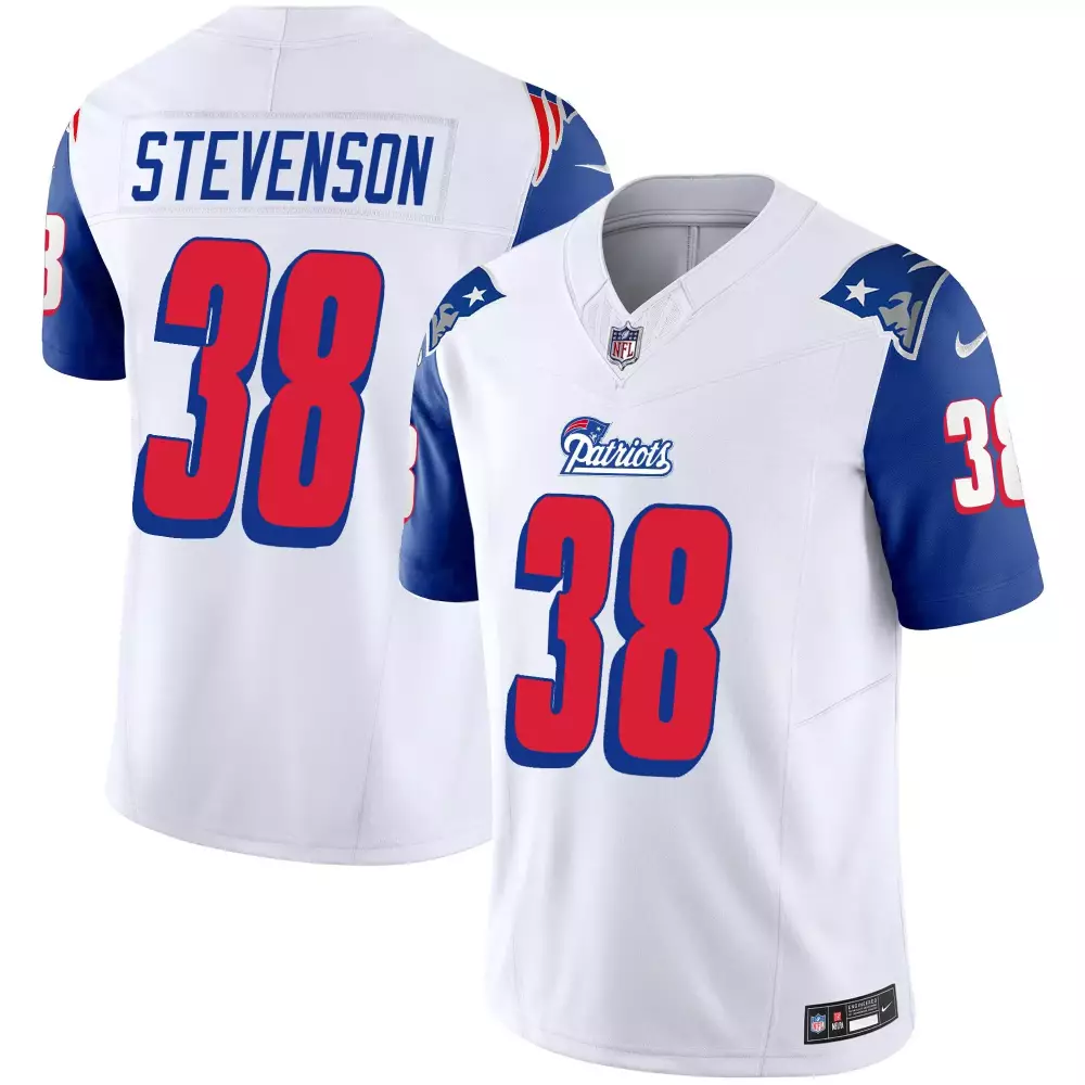 rhamondre stevenson red youths new england patriots 1996 throwback limited vapor jersey all stitched