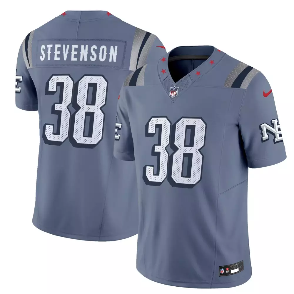rhamondre stevenson white womens new england patriots massachusetts patch vapor jersey all stitched