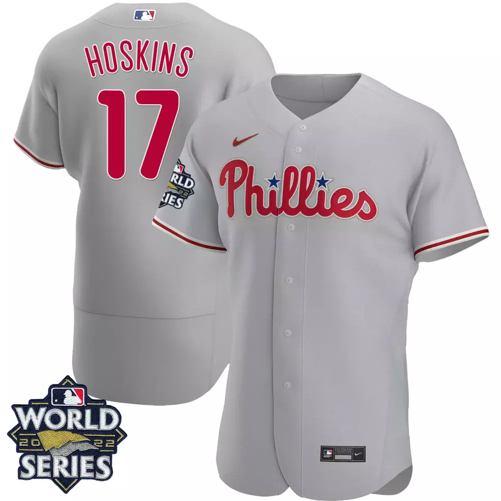 rhys hoskins cream womens philadelphia phillies red october patch jersey all stitched