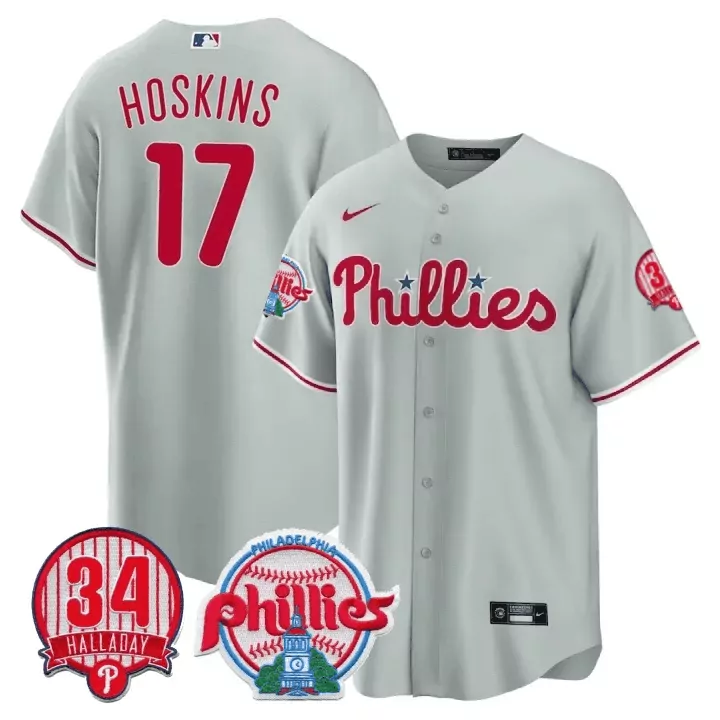 rhys hoskins flex white youths philadelphia phillies gold 2022 world series jersey all stitched