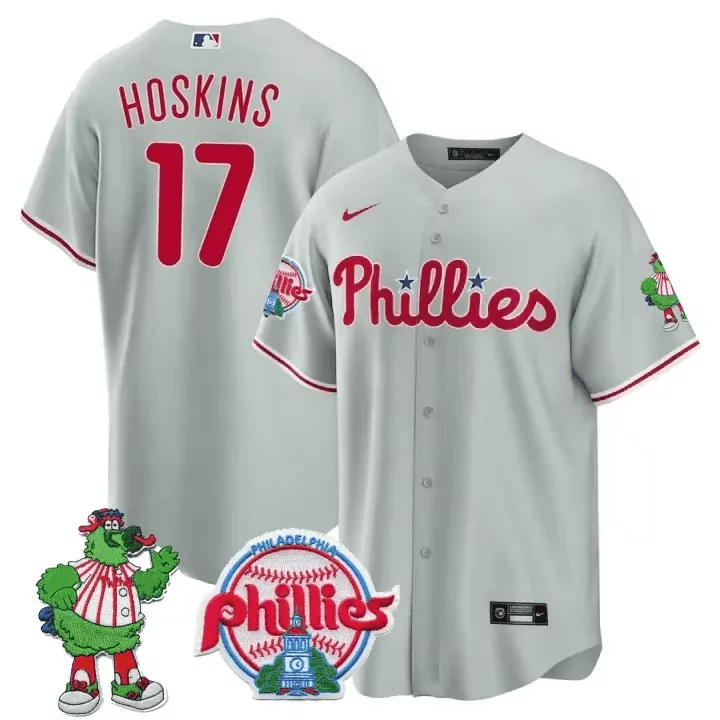 rhys hoskins flex white youths philadelphia phillies gold 2022 world series jersey all stitched