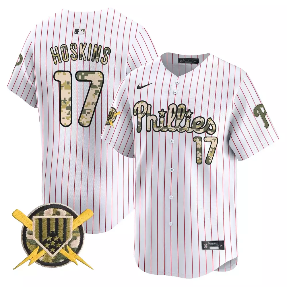 rhys hoskins green mens phillies armed forces day vapor premier limited jersey all stitched