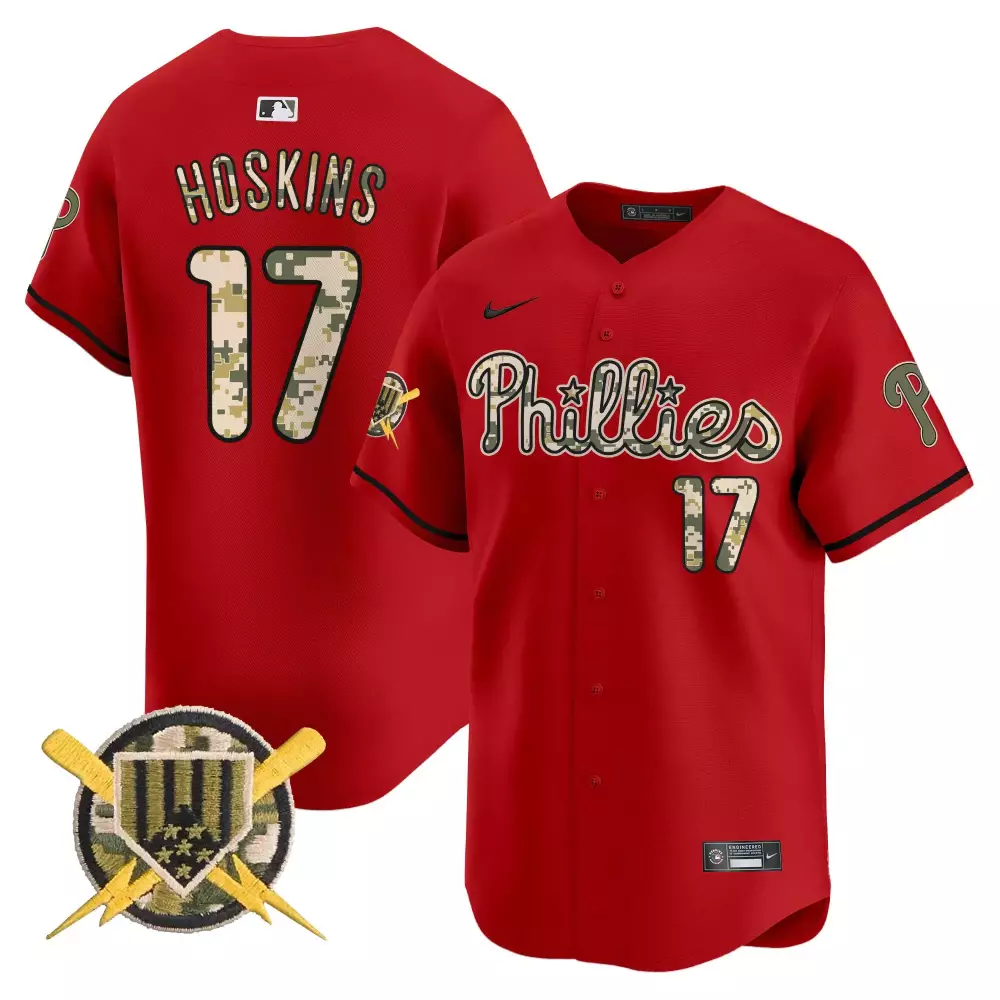 rhys hoskins green mens phillies armed forces day vapor premier limited jersey all stitched