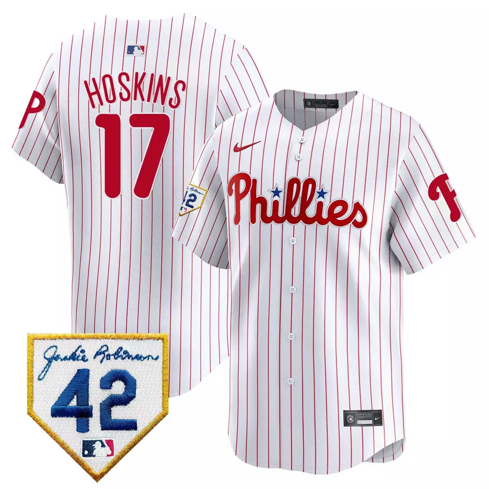 rhys hoskins white men s philadelphia phillies roy halladay patch 34 cool base jersey n all stitched