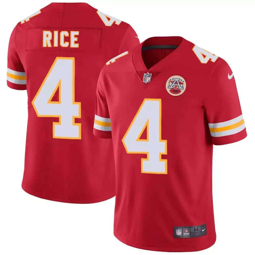 Rice Kansas City Chiefs 2023 Women's Super Bowl LVIII Jersey | Red Back 2 Back Edition | All Stitched Vapor | For Men, Women & Youth