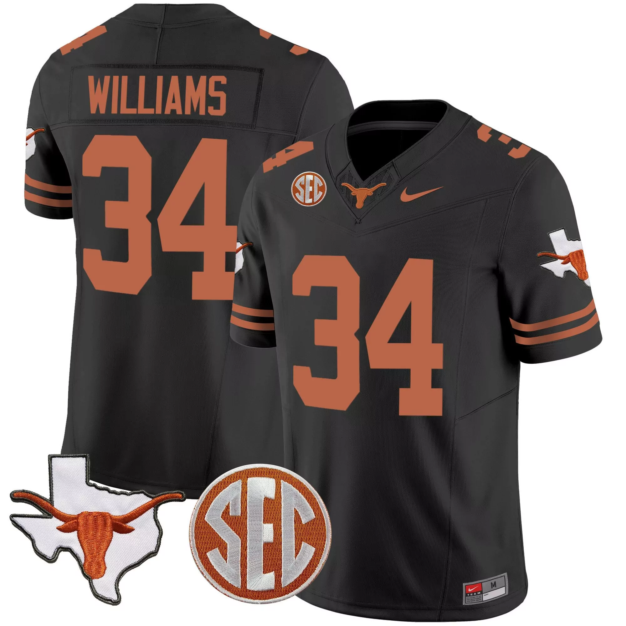 ricky williams black mens texas longhorns special vapor limited jersey all stitched