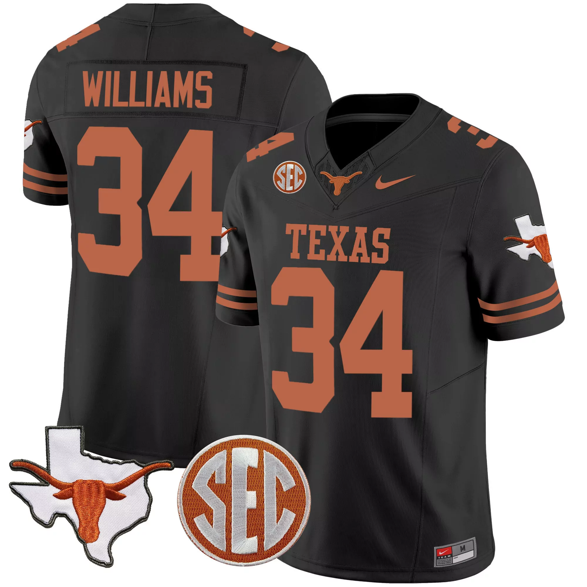 ricky williams black mens texas longhorns special vapor limited jersey all stitched