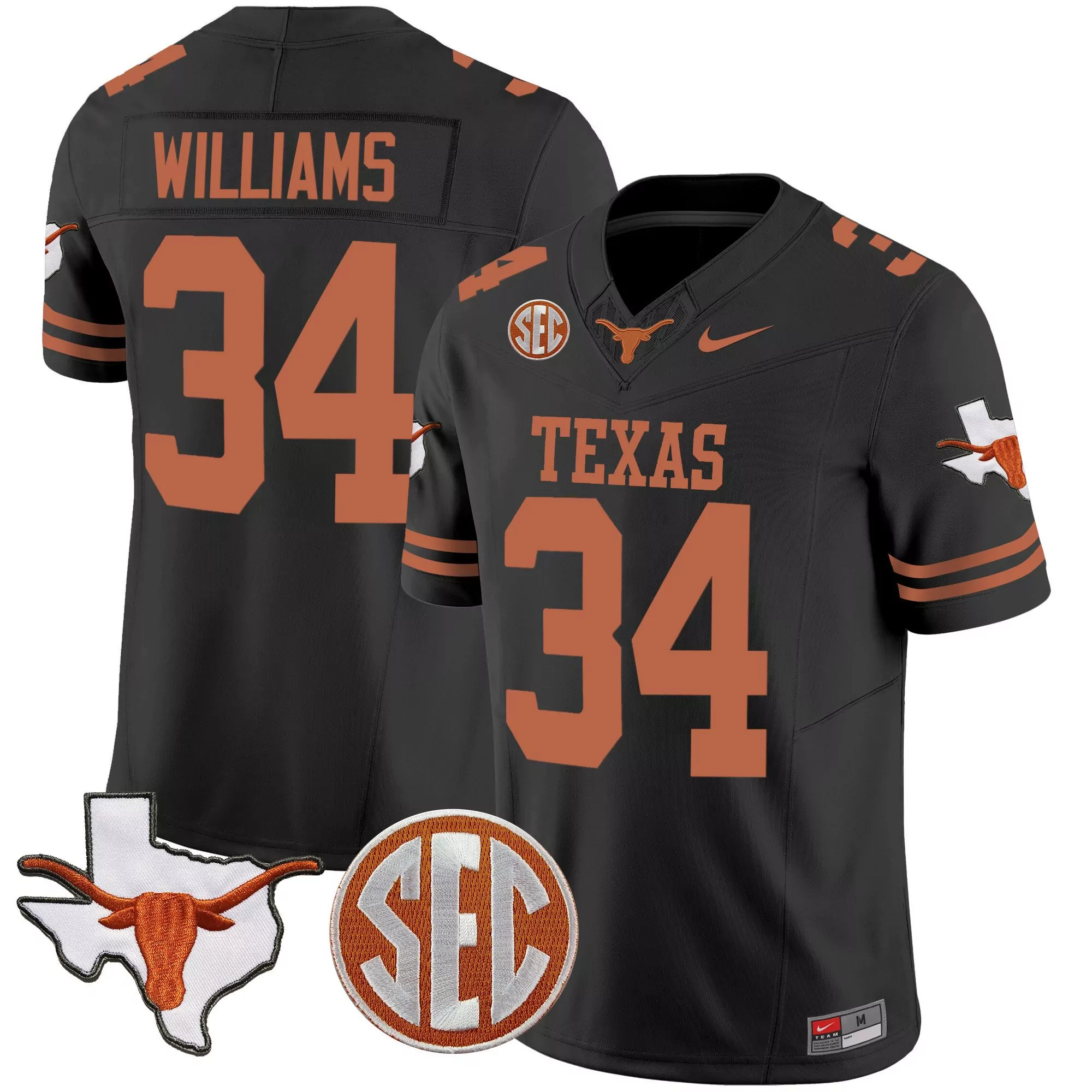 ricky williams black mens texas longhorns special vapor limited jersey all stitched