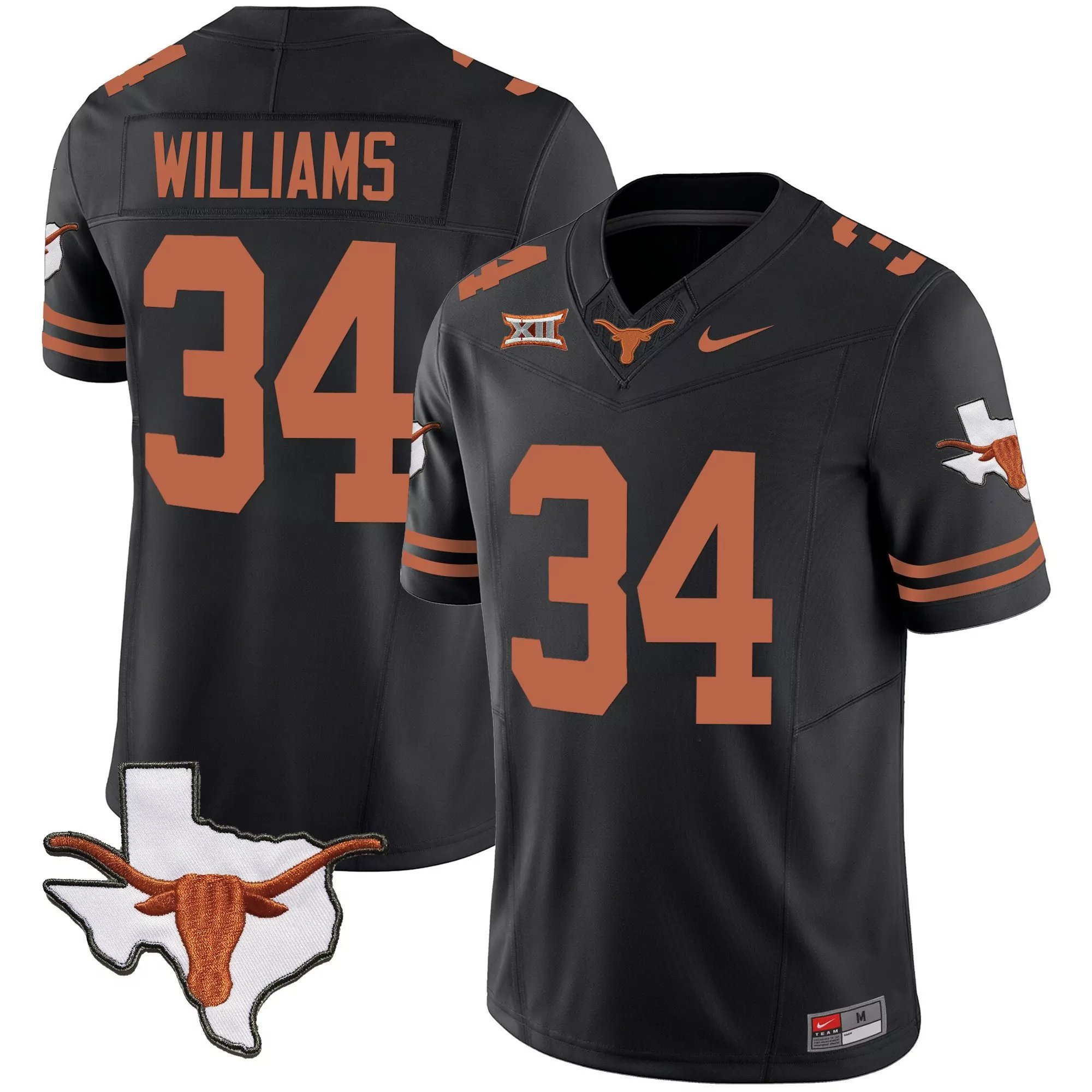 ricky williams black mens texas longhorns vapor limited jersey all stitched