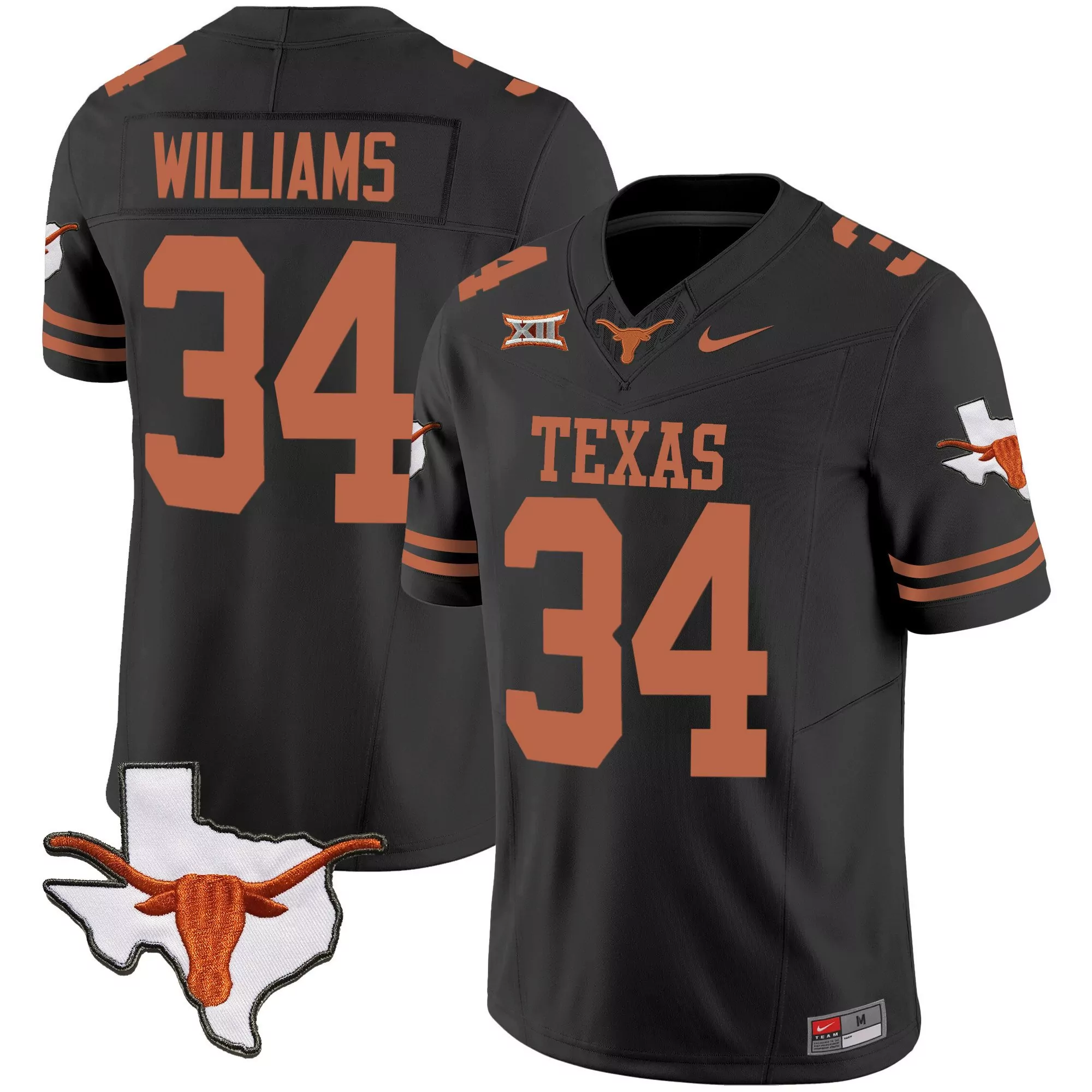 ricky williams black mens texas longhorns vapor limited jersey all stitched