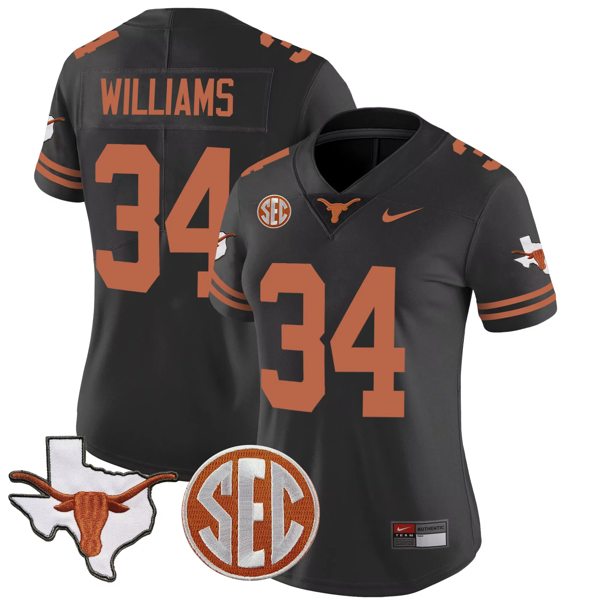 ricky williams black mens texas longhorns vapor limited jersey all stitched