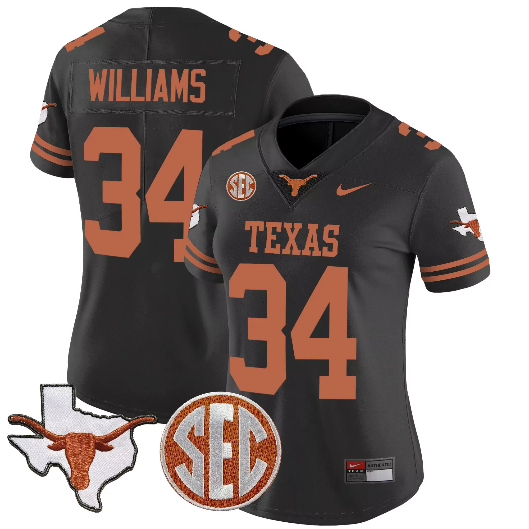 ricky williams black mens texas longhorns vapor limited jersey all stitched