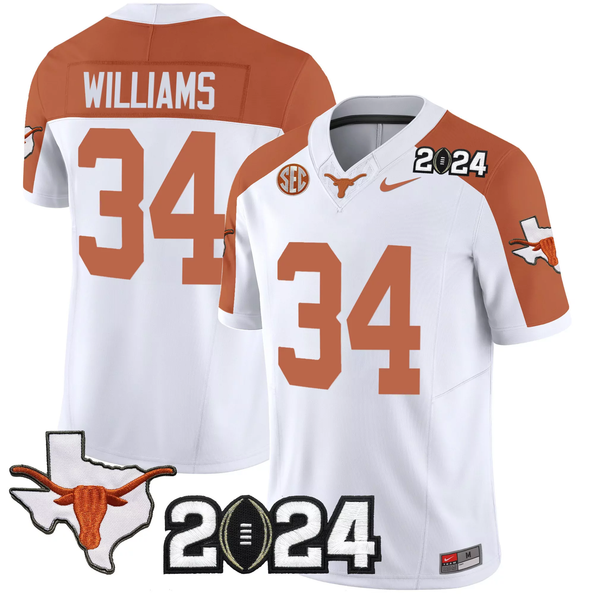 ricky williams inverted mens texas longhorns 2024 vapor limited jersey all stitched