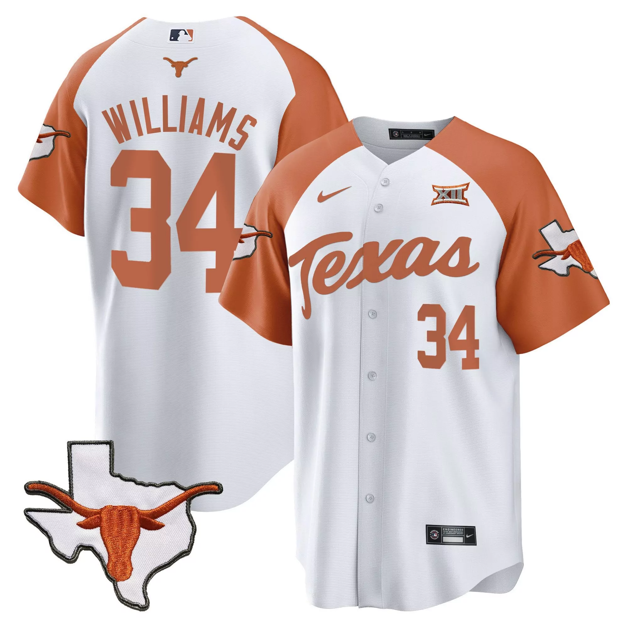 ricky williams inverted mens texas longhorns 2024 vapor limited jersey all stitched