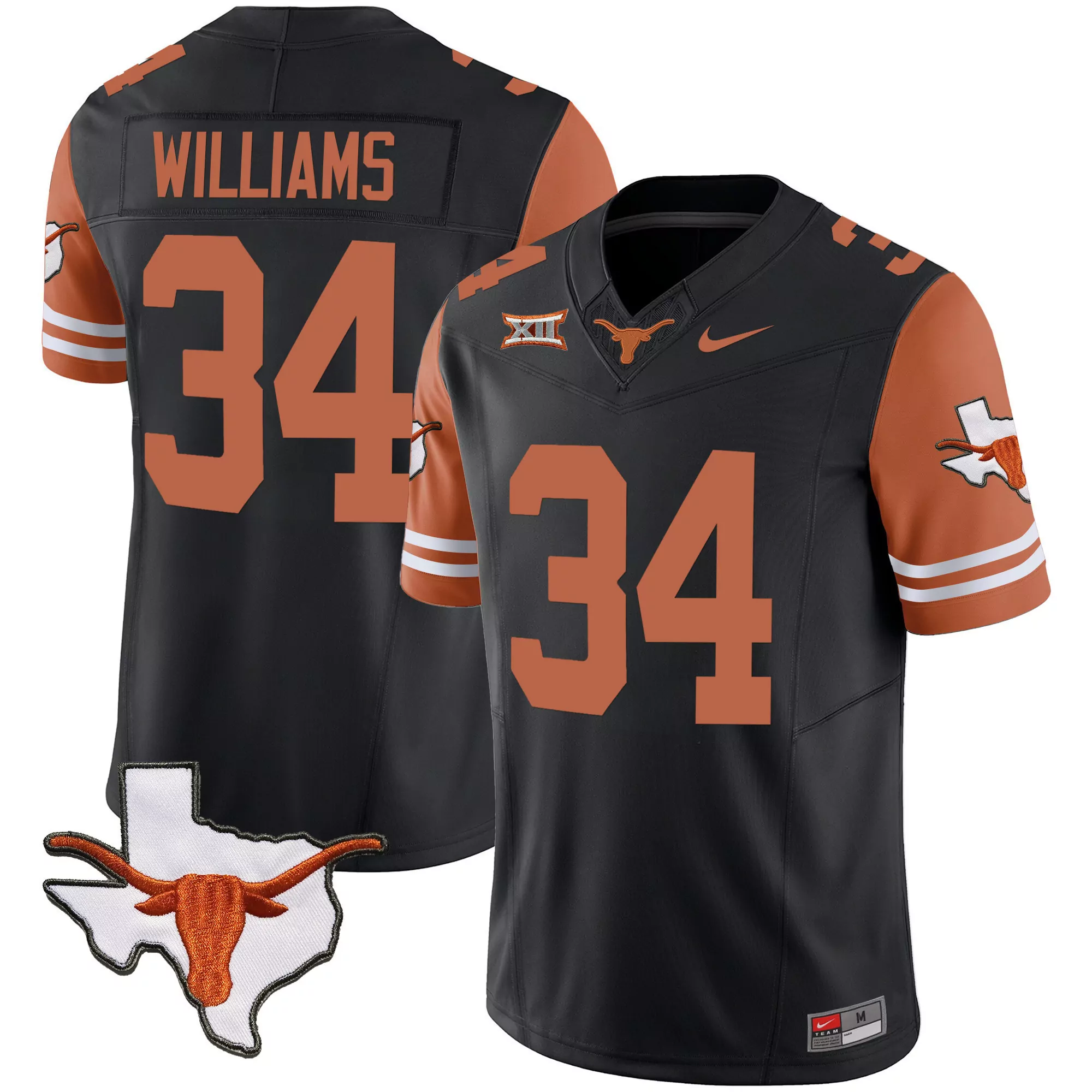 ricky williams orange sleeves mens texas longhorns vapor limited jersey all stitched