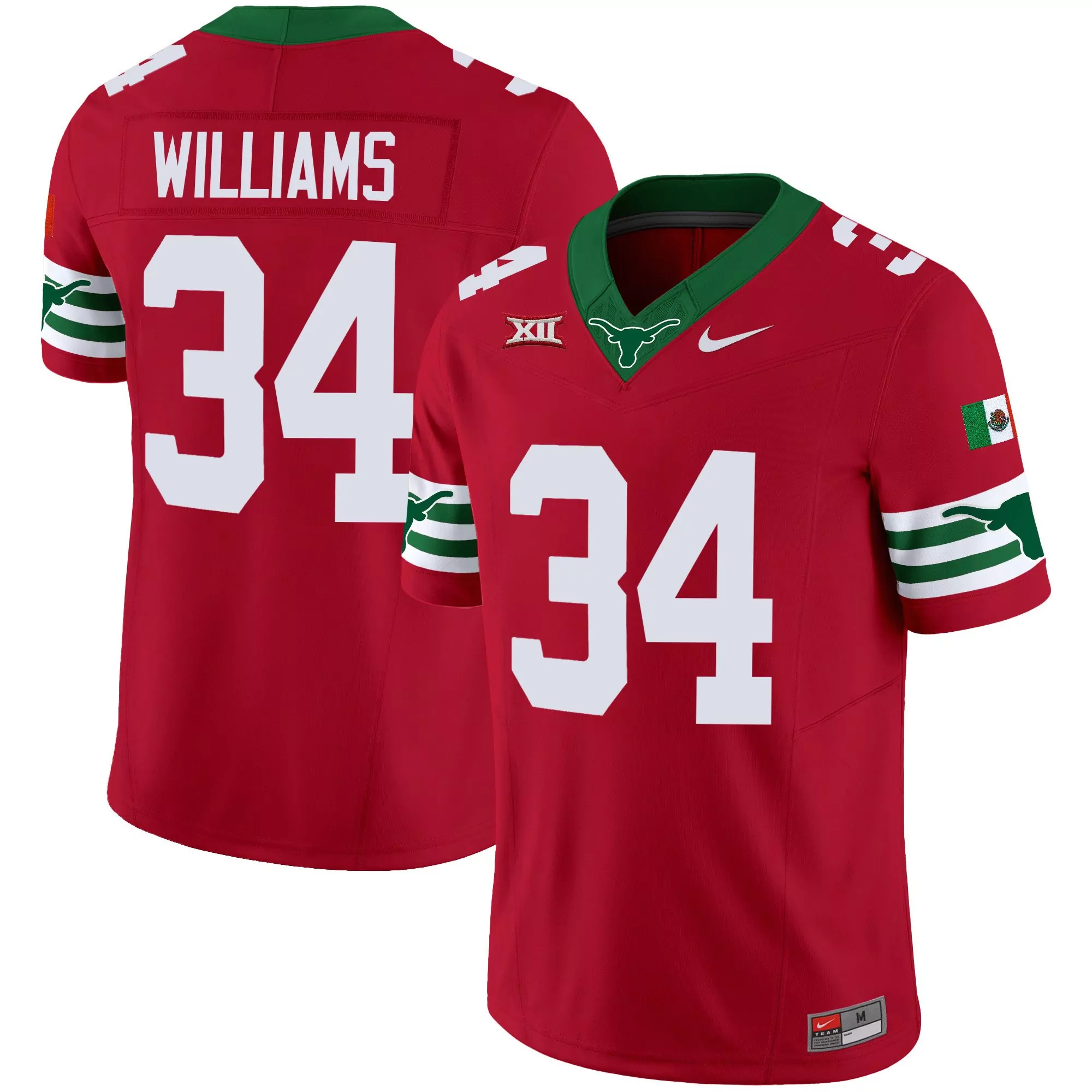 ricky williams red mens texas longhorns mexico vapor jersey all stitched